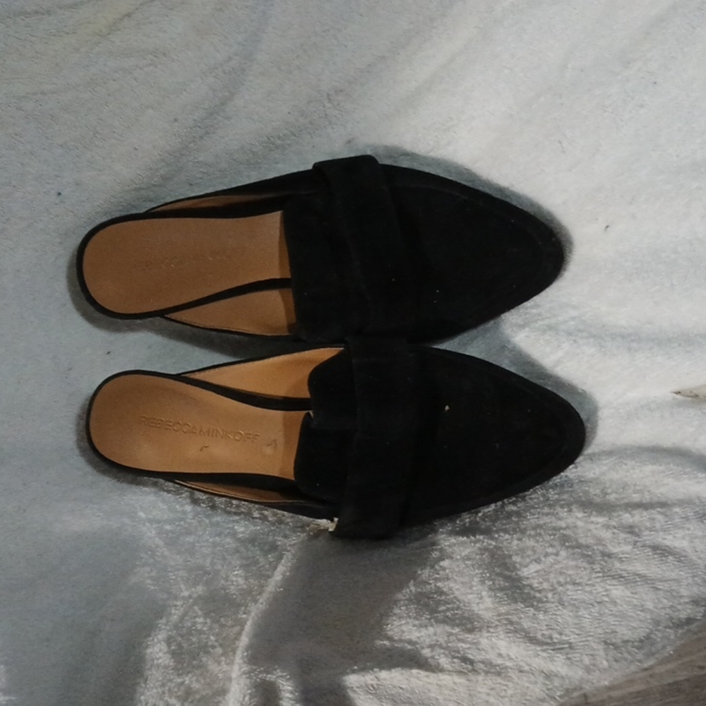 Black loafers flats